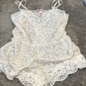 Victorias Secret women’s small White Lace Lingerie romper